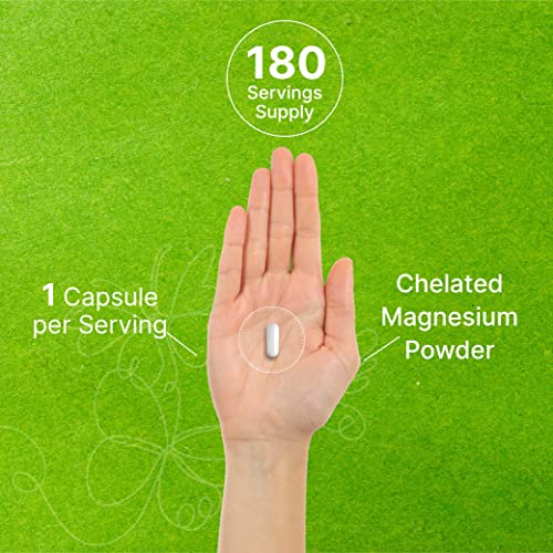 Magnesium Complex Supplement 500mg, 180 Capsules, 5 in 1 Formula