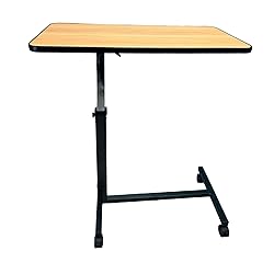 Joint Forces Adjustable Over Bed Table with Wheels