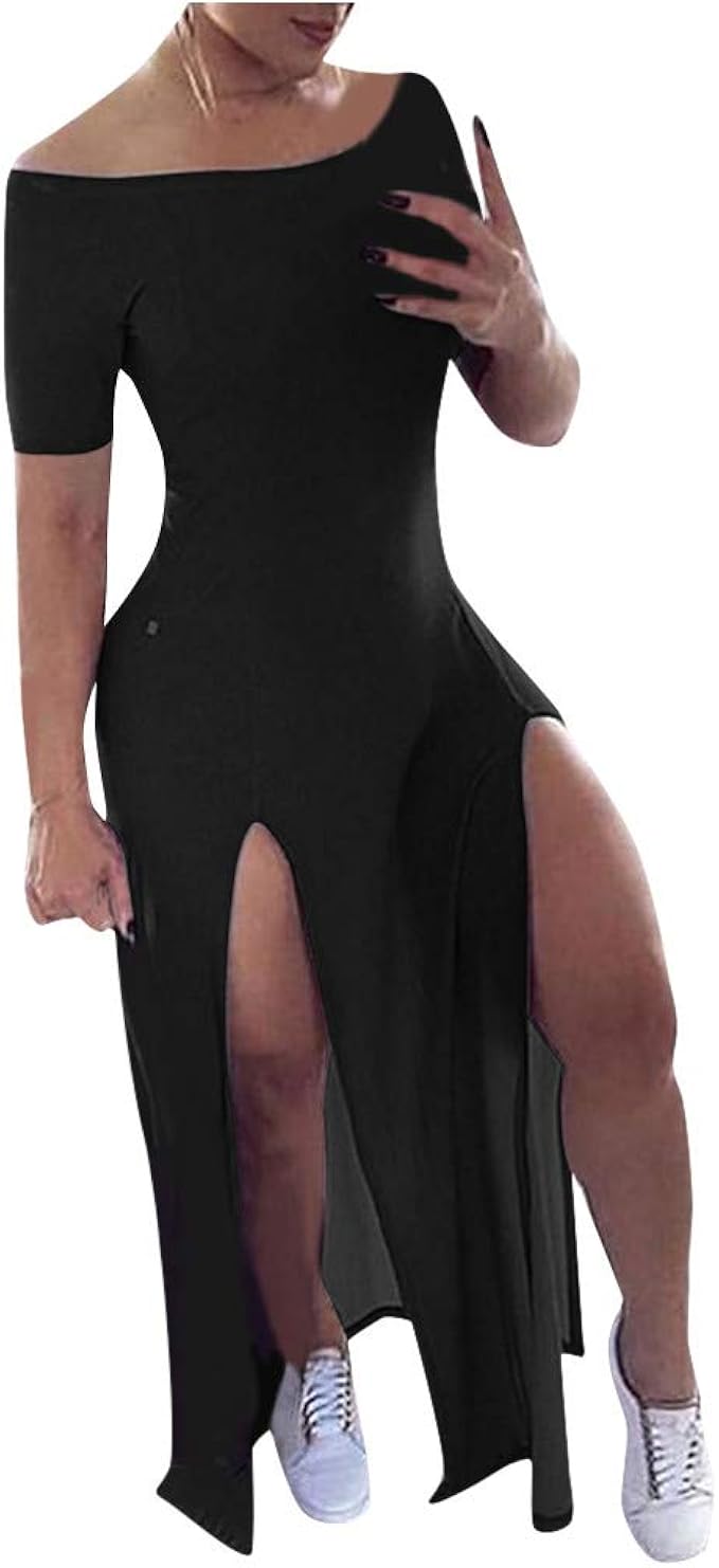 bodycon maxi dress with thigh split