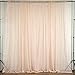 Tableclothsfactory 10FT Fire Retardant Blush Sheer Voil Curtain Panel Backdrop - Premium Collection