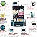 Car Organizer for Back Seat | Eco-Friendly & Strong | Kick Mat Protects Backseat | Free Visor Organizer | Storage for Toys, Travel Accessories, Tablet | Baby Shower Gift Box (Green and Black)