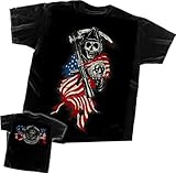 Sons of Anarchy Reaper Colored Flag Mens T-shirt