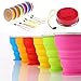 Wealers Collapsible Travel Mug Silicone Bpa-free 7 Ounce Foldable Cup Dishwasher Safe Pop up Cup. Cool Funny Unique Camping Travelling Gear Supplies Accessory. (3 Pack - Assorted Colors)