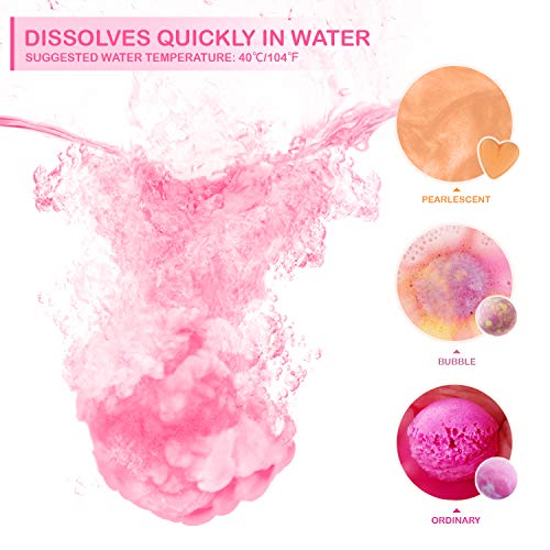 Peradix Bombe da Bagno 16PCS Set Regalo Vegane Palle Effervescenti Profumate Sali Rocce Frizzante Aromi - Rilassare Aromaterapia, Idratazione Della Pelle Secca al Burro di Karitè Festa della mamma