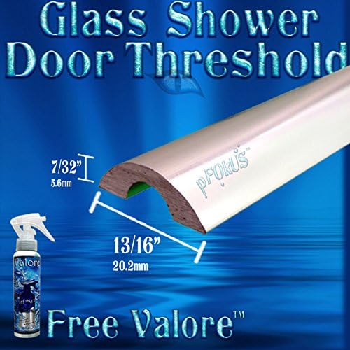 DS201- 32" Long Chrome Finish Shower Glass Door Threshold (prevent leaking shower doors). FREE 4oz Valore Glass Sealer. Over $50 get!!!