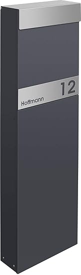 frabox Standbriefkasten Namur Edition Anthrazitgrau/Edelstahl