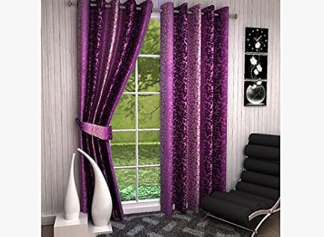 Buy Akshya Latest Design Long Door Curtains 9 Ft Set Of 2 With