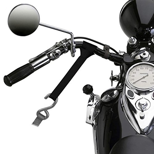 Cara Soft Loop Motorcycle Tie Down Straps 12" - 1,300lb. Workload & 2,300lb. Breaking Strength - Heavy Duty Tiedown Loops Securing for Motorcycles, Dirtbikes, Snowmobile, ATV, UTV (18" Black)
