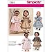 Simplicity 1391 Historical Civil War Doll Clothing Sewing Patterns, 18'' Dolls