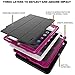 SEYMAC for iPad 6th/5th Generation Case, Durable Sturdy Heavy Duty Shockproof Protection Folio Stand Case with Smart Cover Auto Sleep/Wake for iPad 9.7 Case, Black/Rose