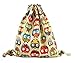 iSuperb® Canvas Drawstring Backpack bag Sack bag Stylish Lightweight Cute for Excursion Outdoor