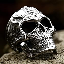ZMY Home Skull Ring Stainless Steel Jewelry Biker