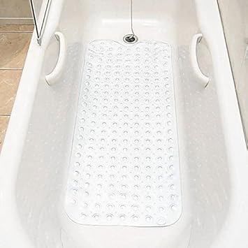 Amazon Com Homestyle Funky Bubble Long Bath Mat Clear 971040 00
