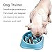 TechDutch Pet Slow Feeder Dog Bowl Dog Drink Water Bowl – Funy and Healthy Interactive Feeder Stops Dog Bloat Condition by Eating More Slowly (Blue)