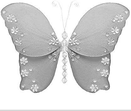 Amazon Com Hanging Butterfly Large 13 Dark Gray Grey Twinkle