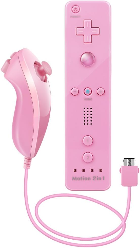 RC02 Wii Remote Plus Controller for Wii&Wii U + Free Silicone case（Pink)