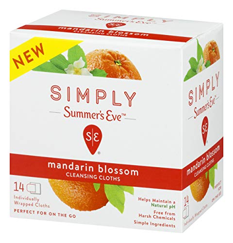 Simply Summer's Eve Cleansing Cloth, Mandarin Blossom, 14 Count