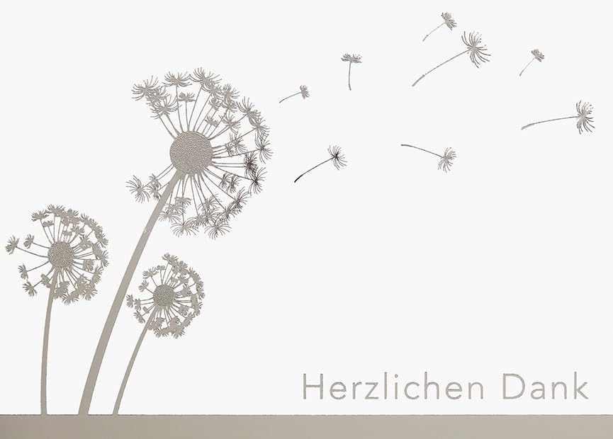 Thank You Sympathy Card 10.5 x 14.5 cm Dandelion Landscape Pack of 5