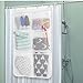 FRETOD Shower Curtain Caddy 6 Pockets Loading 25LB - Quick Dry Shower Rod Mesh Hanging Organizer