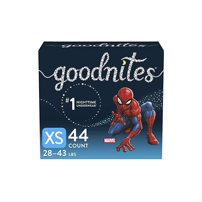 Goodnites Nighttime Bedwetting Underwear, Boys’ XS (28-43 lb.), 44ct, FSA/HSA-Eligible