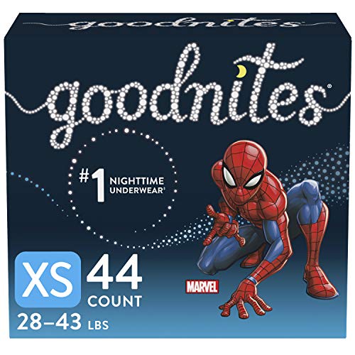 Goodnites Nighttime Bedwetting Underwear, Boys’ XS (28-43 lb.), 44ct, FSA/HSA-Eligible