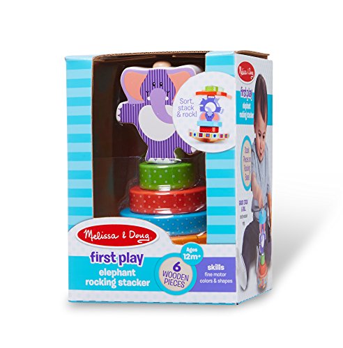 Melissa & Doug Elephant Rocking Stacker Stacking Toy