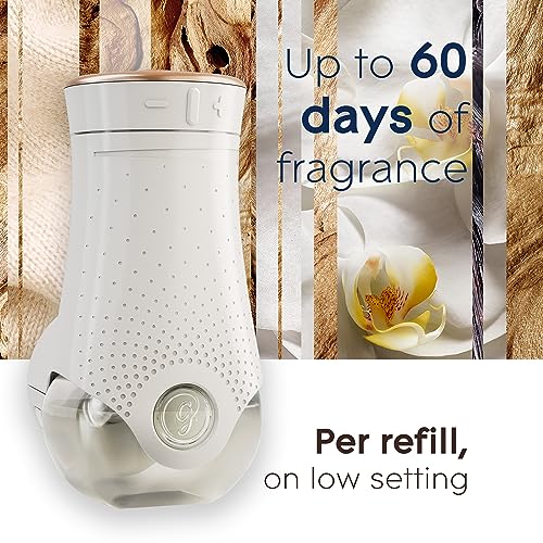 GLADE PLUGINS REFILLS AIR FRESHENER, SCENTED AND ESSENTIAL OILS FOR HOME AND BATHROOM, SHEER VANILLA EMBRACE, 1.34 OZ, 2 COUNT