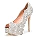 DREAM PAIRS Women's Swan-25 High Heels Platform Dress Pump Shoes