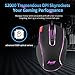 Wired Gaming Mouse – Adjustable Up To  12000 DPI – Programmable With 8 Buttons Ergonomic, Tunable Weights, 6 Breathing RGB Light Gaming Mice Compatible With PC, Windows – Blackthumb 1