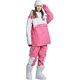 RIUIYELE Women's Ski Suit Outdoor Sports Snowboarding Jacket and Pants Waterproof Insulated Snow Suit