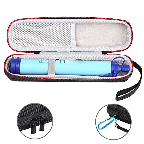 LuckyNV Carry Travel Case Cover for LifeStraw and LifeStraw Steel Personal Water Filte Sewage Purification Storage Zipper Protective Bags (Black)