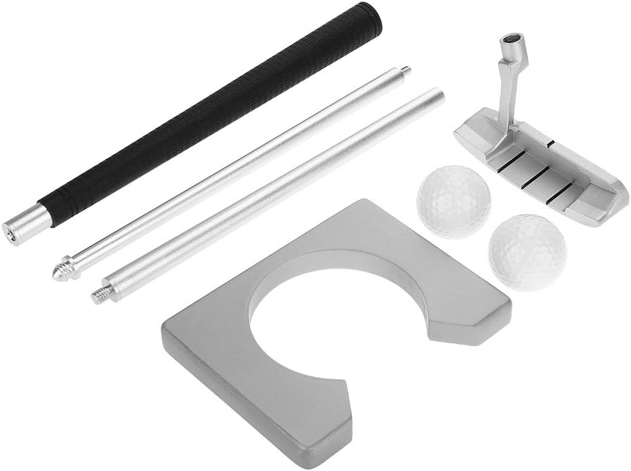 Putting Kit, Putting Practice Cup Set including Club, Balls, Goal Rack, Carry Bag Leisure Sport, black, green - Image 3