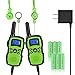 Wishouse 2 Rechargeable Walkie Talkies for Kids with Charger Battery, Two Way Radio Family Talkabout for Adult Long Range, Outdoor Camping Hiking Halloween Fun Toys Birthday Gift for Girls Boys Green