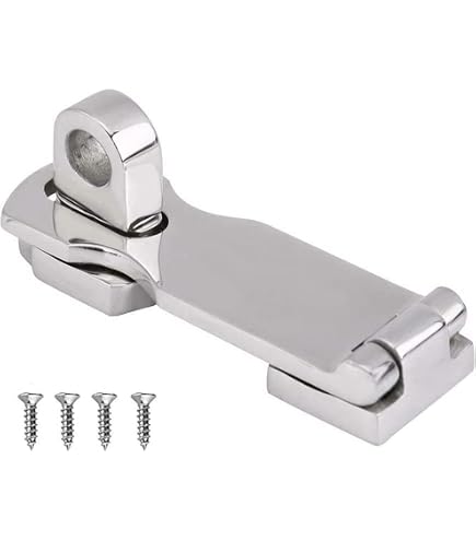 thumbnail image 2 of The Hillman Group 851398 4-1/2-Inch Keyed Safety Hasp, Chrome Finish - Wood Screws 2 of 14