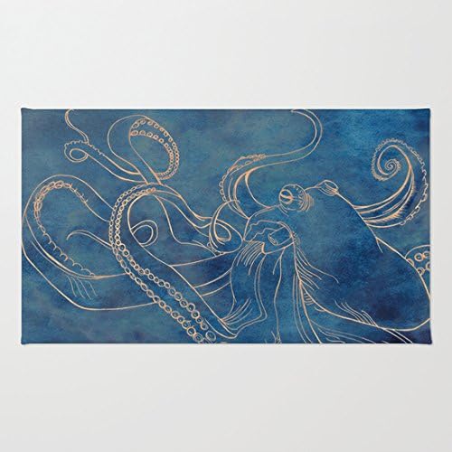 Octopus Floor Mat Door Mat Rug Inside Rubber Doormat 23.6''(L) x 15.7''(W)