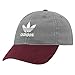 adidas Men's Originals Relaxed Fit Strapback Cap, Grey/Burgundy, One Size