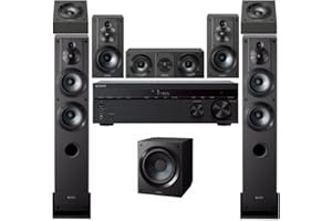 Sony STR-DH790 7.2-ch Receiver, 4K HDR, Dolby Vision, Dolby Atmos, DTS:X, & Bluetooth with Complete SONY 8 Speaker System Bundle