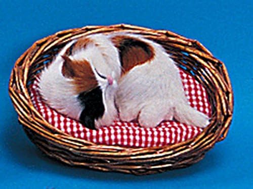 Cat XS Sleeping W/ Basket Decoration Collectible Kitty Cute Furry New