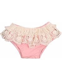 StylesILove Baby Girls Crochet Fringed Cotton Bloomers (90/9-12 Months, Pink)