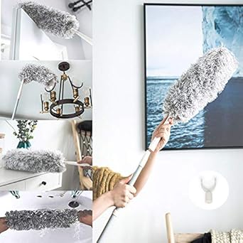 Microfiber Duster For Cleaning With Extension Pole Cobweb