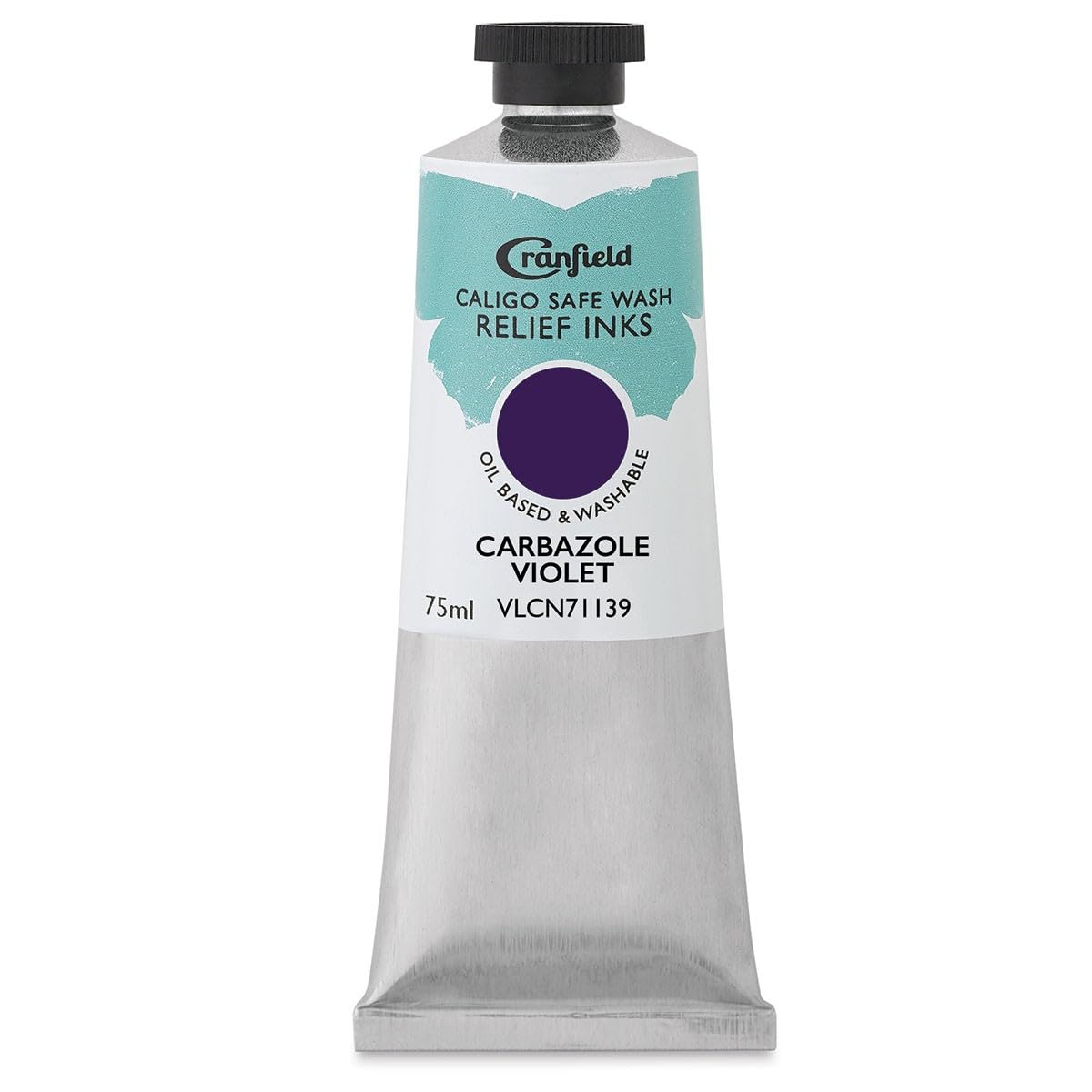 Cranfield Caligo, Safe Wash Relief Ink, 75ml Tube, Carbazole Violet, VLCN71139