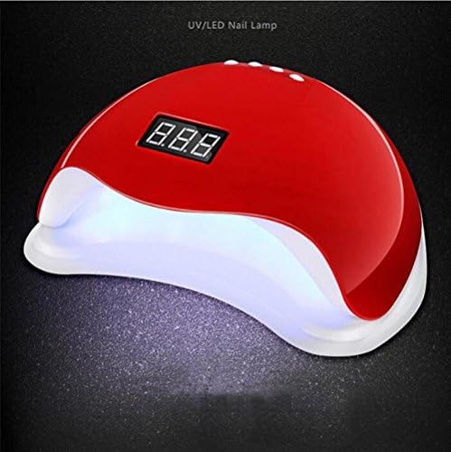 48W LED UV Nail Lamp for Gel Nail Dryer with 30/60 /90 Seconds Timer and Smart Sensor (Red)