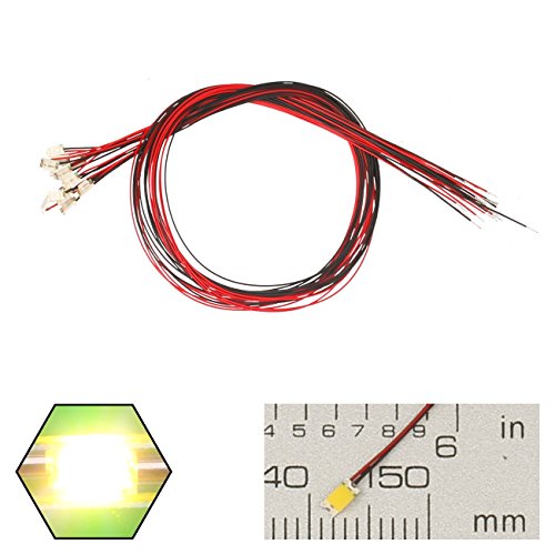 EDGELEC 20pcs Prewired 1206 Wram White SMD LED Light Emitting Diode DC 3V Micro Litz Length 7.8in. (20cm) Soldered Mini LED Lights for DIY Manual Model Toy Decoration - Thumbnail 6