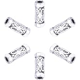 PH PandaHall 100pcs Column Spacer Beads Tibetan Tube Beads Alloy Antique Silver Metal Jewelry Spacers Loose Beads Charms for Bracelet Necklace DIY Jewelry Making, 13x5mm, Hole: 3mm