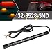 Partsam Universal LED Strip for Motorcycle License Plate Tail Brake Stop Turn Signal Light Strip 32LED 8" Flexible Third Brake Light for Motorbikes ATV Scooters