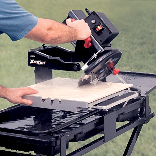 Brutus 61024BR Professional Tile Saw with 10-Inch Diamond Blade, 1-1/2 HP Motor and Stand, 24-Inch