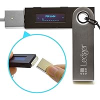 Ledger Nano S - Cryptocurrency Hardware Wallet With MintCell Magnetic USB Cable and Cable Tie