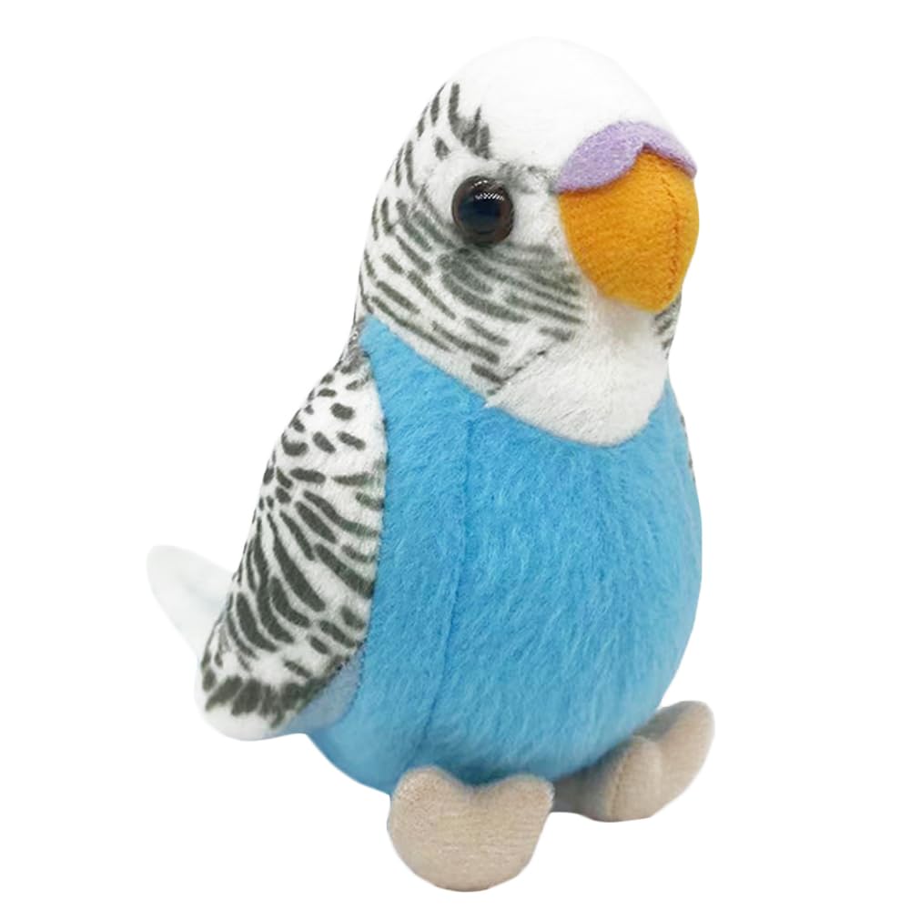 Photo 1 of WQY GroceryShop 1 Pcs Stuffed Parakeet Toy, 5.5 inches, Budgerigar Plush Toy, Parakeet Soft Toy, Stuffed Bird for Kids, Blue