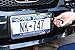License Plate Frame 4 Holes, Polished Stainless Steel, Mirror Finish - Not Chrome Plated, Slim with Bonus Large 76 pc Stainless License Plate Screws Kit, Christensen and Nielsen