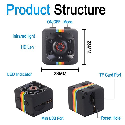 Mini Security Camera System Wireless,1080p HD Spy Camera Hidden Camera - Anti-Theft Mini Camera with Night Vision & Camera Sensor for Indoor or Outdoor Surveillance,Home Office or Car Video Recorder - Thumbnail 5